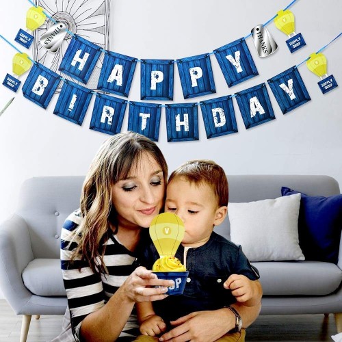 Sayala Toppers per Cupcake 24 Pezzi per Decorazioni di compleanno Blue Cupcake Wrapper And Topper per Feste per Giocatori