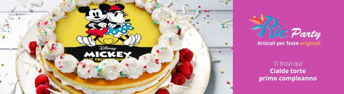 Cialde Primo compleanno, decorazioni per torte